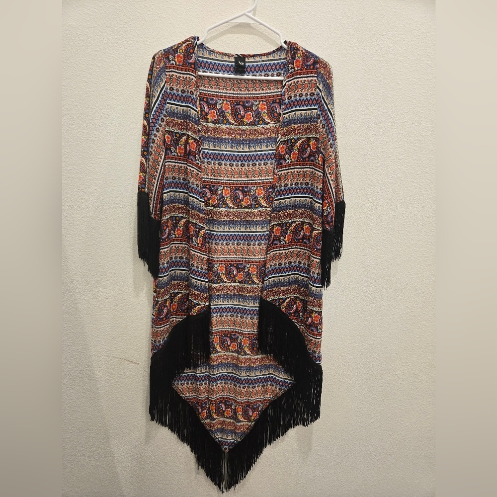 Bohemian Fringe Kimono‎
